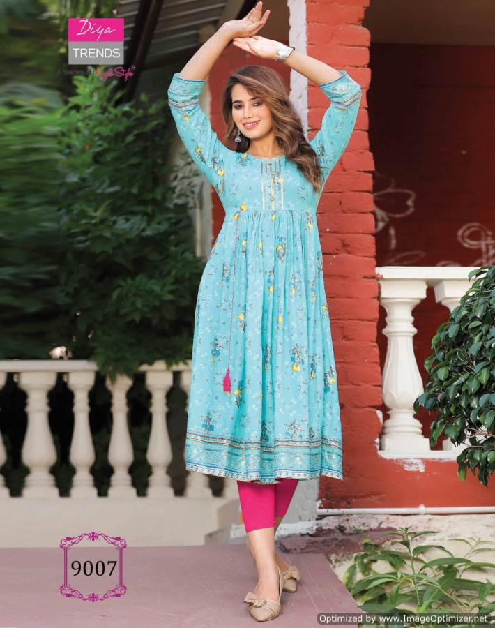 Ethnicity 9 Fancy Ethnic Wear Rayon Designer Kurti Collection